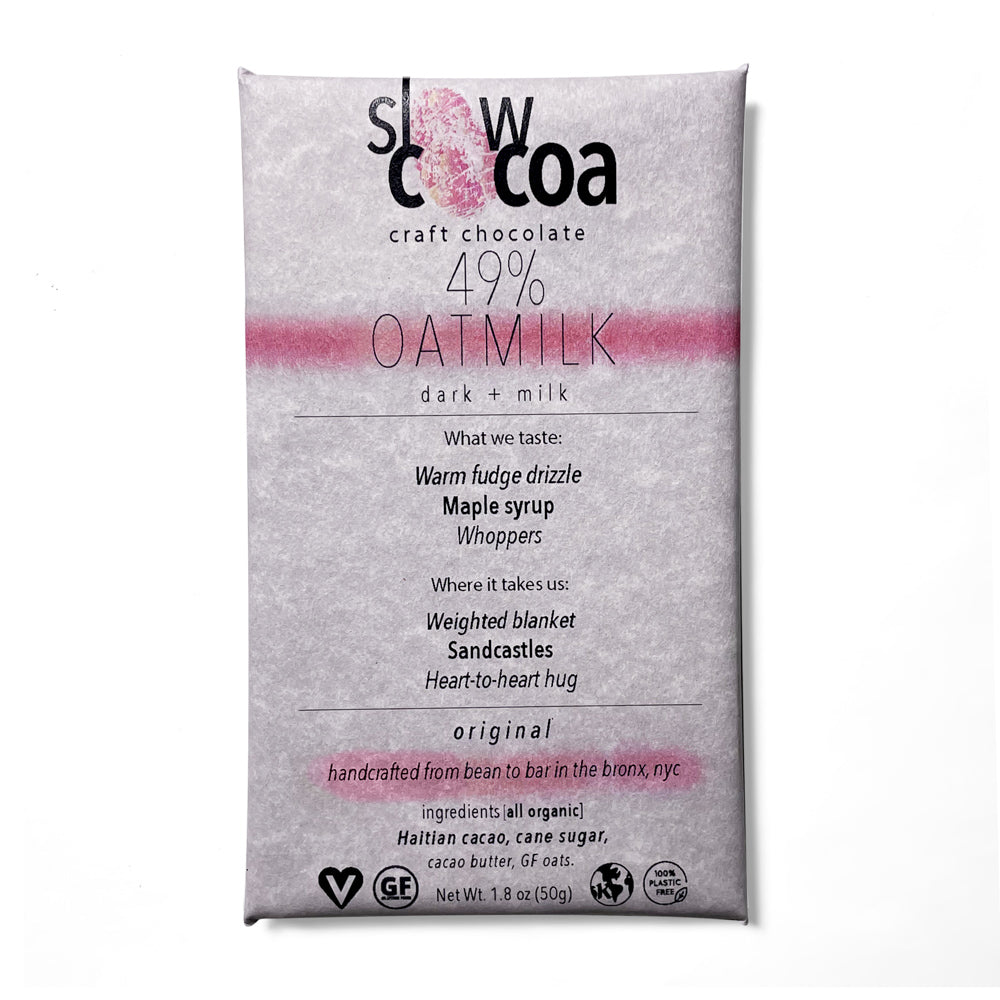 slowcocoa 49% oatmilk Haitian-origin chocolate