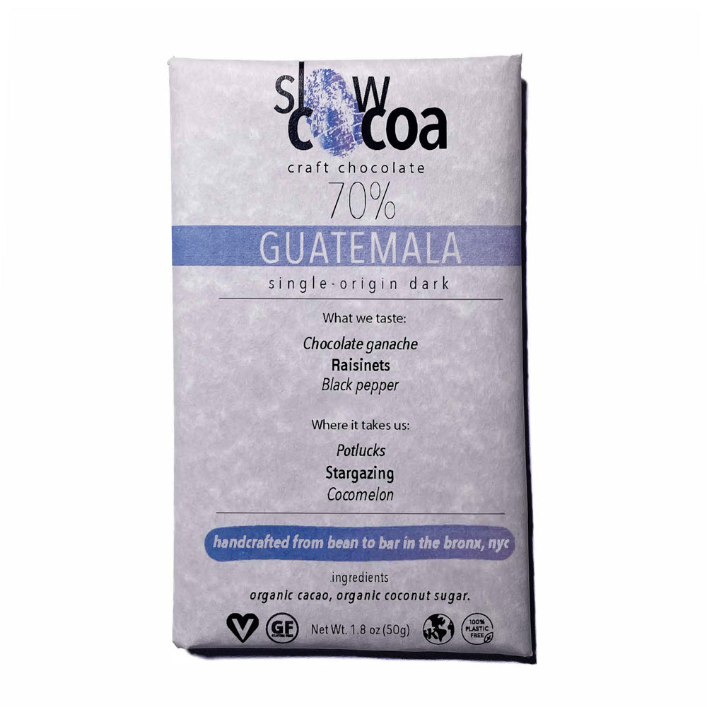 slowcocoa 70% Guatemala dark chocolate bar