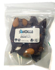 slowcocoa almond bark with almonds on top