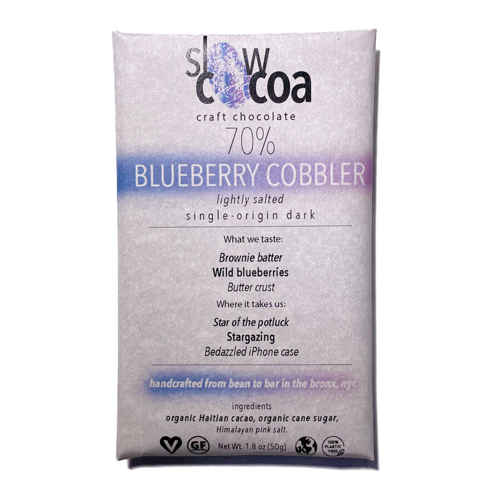 70% Blueberry Cobbler | Salted Dark Chocolate | slowcocoa