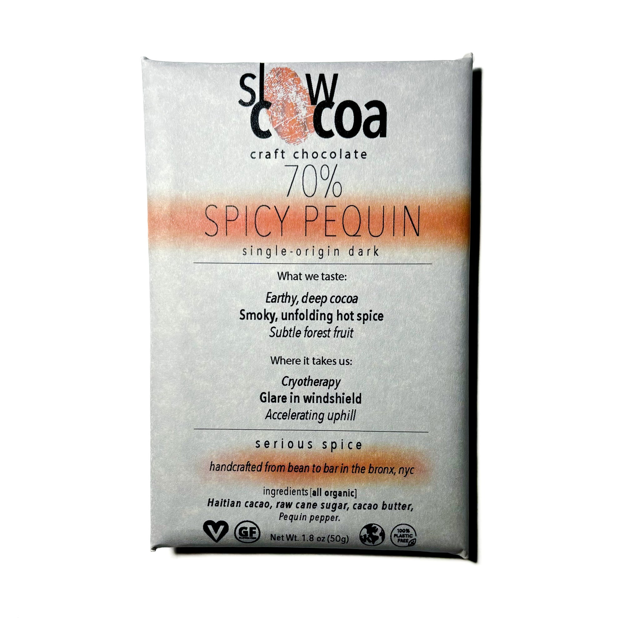 slowcocoa 70% Spicy Pequin Chocolate Bar